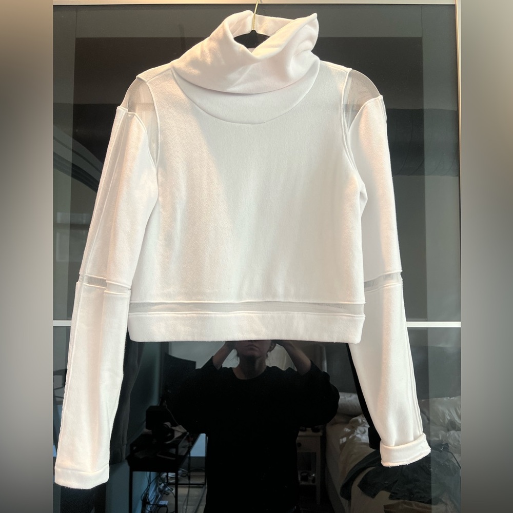 Alo cropped high neck sweatshirt